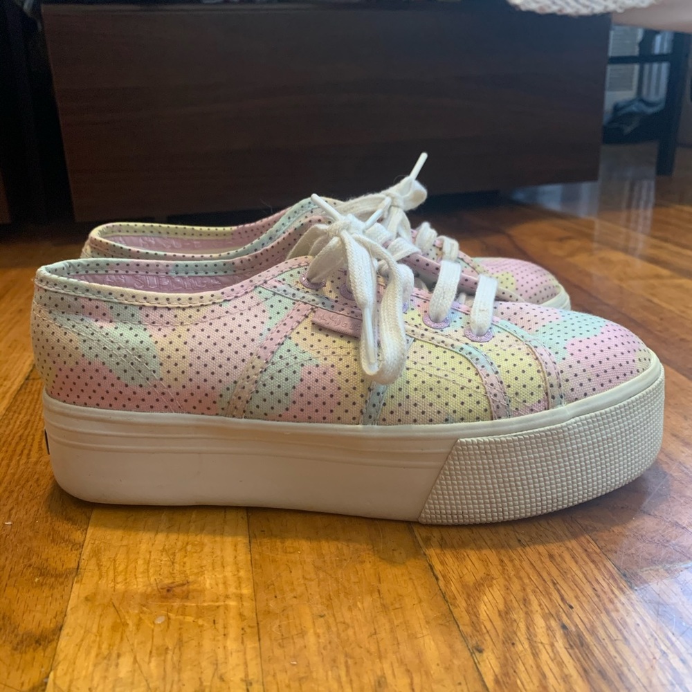 Superga tie dye platform sneakers